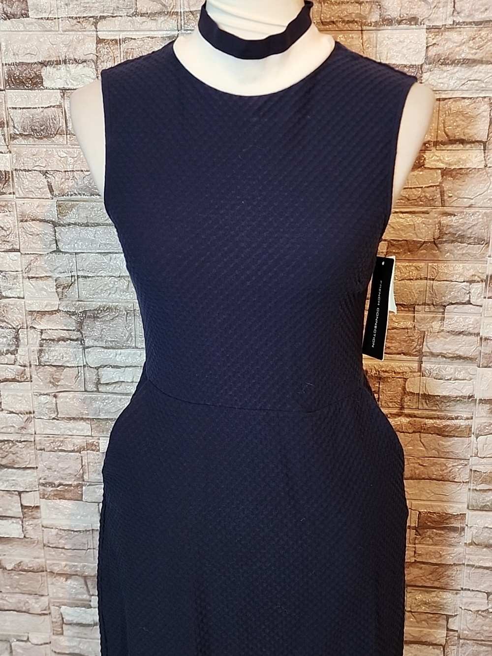 French Connection Dark Blue Sleeveless Dress